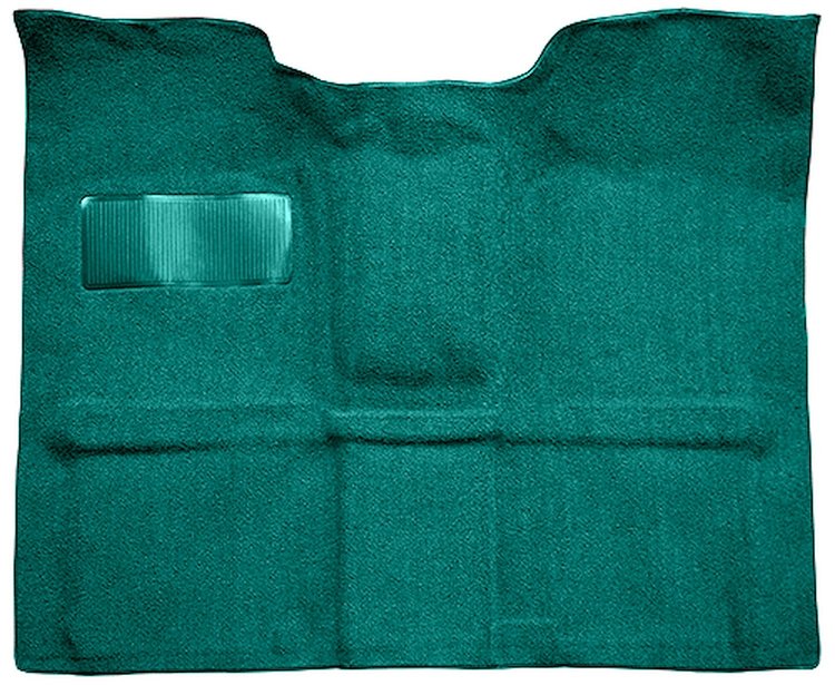 Molded Loop Carpet for 1967-1972 GM K Series Regular Cab Trucks w/Gas Tank in Cab [Jute Backing, Aqua]