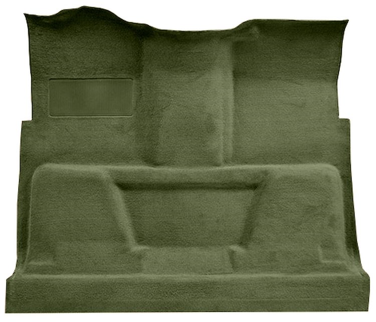 Molded Loop Carpet for 1973 GM C Series Regular Cab Truck w/TH350 or 3-Speed Manual [OE-Style Jute Backing, Dark Olive Green]