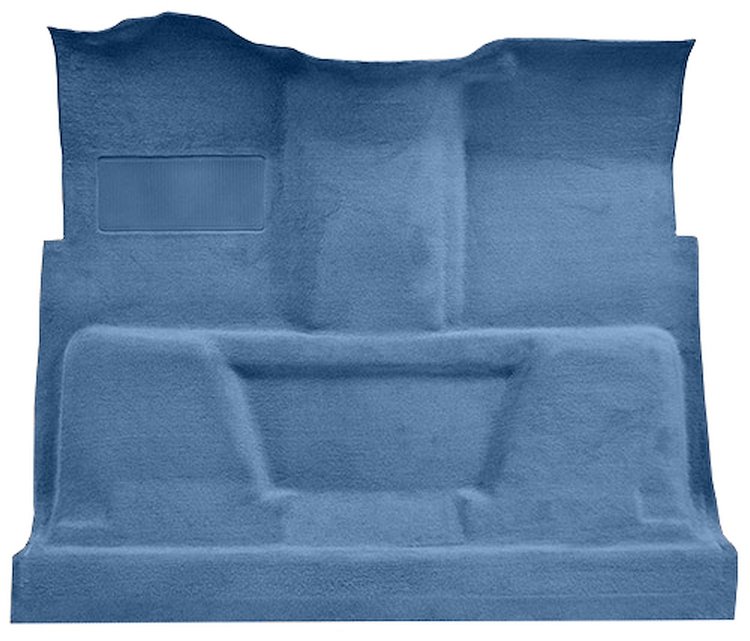 Molded Cut Pile Carpet for 1974 GM C Series Regular Cab Trucks w/TH350 or 3-Speed Manual [OE-Style Jute Backing, Blue]