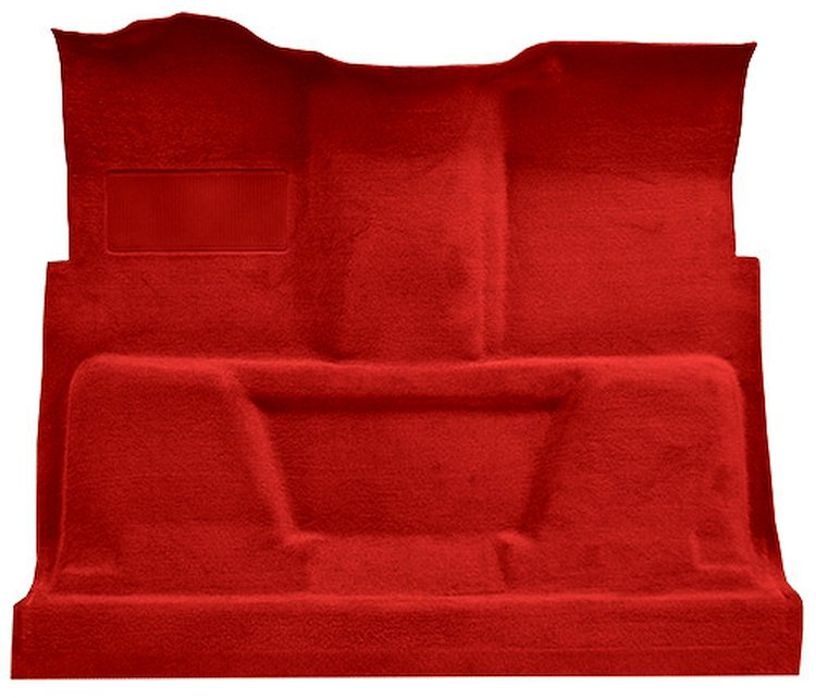 Molded Cut Pile Carpet for 1974 GM C Series Regular Cab Trucks w/4-Speed [Mass Backing, Dark Red/Carmine]