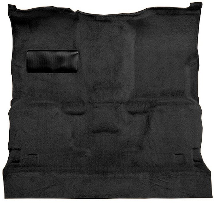 Molded Cut Pile Carpet for 1981-1987 GM C/R Series Trucks w/Automatic or 3-Speed [Column Shift, Jute Backing, Black]