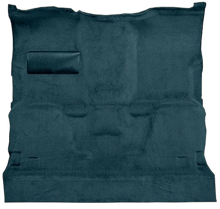 Molded Cut Pile Carpet for 1981-1987 GM C/R Series Trucks w/Automatic or 3-Speed [Column Shift, Jute Backing, Dark Blue]