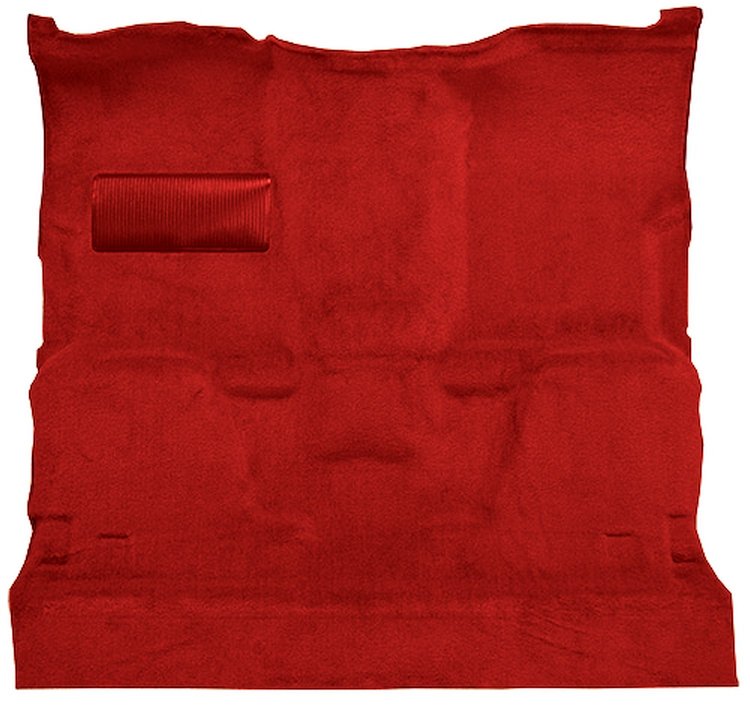 Molded Cut Pile Carpet for 1981-1987 GM C/R Series Trucks w/Automatic or 3-Speed [Column Shift, Jute Backing, Dark Red/Carmine]