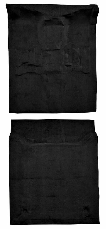 Molded Cut Pile Passenger/Cargo Area Carpet Fits Select 2007-2014 Cadillac, Chevy, GMC SUV Models [Jute Backing, 2-Piece, Black]