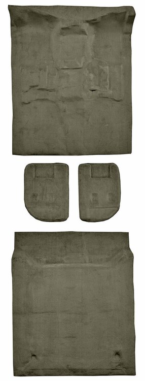 Molded CutPile Passenger/Cargo Area Carpet Fits Select 2007-2009 Cadillac, Chevy, GMC SUV Models [Mass Backing, 4-Piece, Almond]