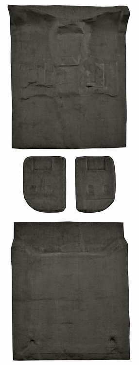 Molded Cut Pile Passenger/Cargo Area Carpet Fits Select 2007-2009 Cadillac, Chevy, GMC SUV Models [Mass Backing, 4-Piece, Gray]