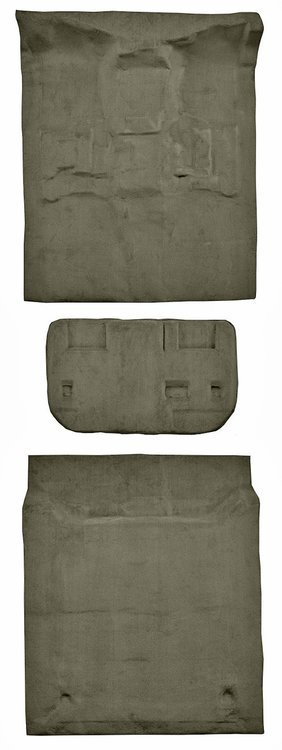 Molded CutPile Passenger/Cargo Area Carpet Fits Select 2007-2009 Cadillac, Chevy, GMC SUV Models [Jute Backing, 3-Piece, Almond]