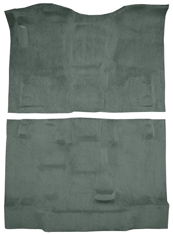 Molded Cut Pile Carpet Fits Select 2014-2018 Chevrolet, GMC Double Cab Truck Models [OE-Style Jute Backing, 2-Piece, Mist Gray]