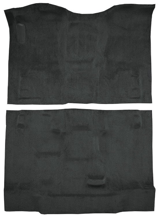 Molded Cut Pile Carpet Fits Select 2014-2018 Chevrolet, GMC Double Cab Truck Models [OE-Style Jute Backing, 2-Piece, Ebony]