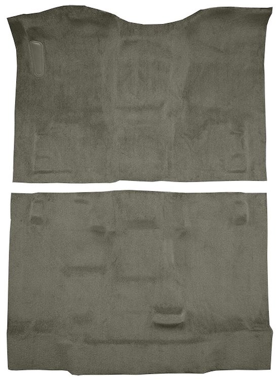 Molded Cut Pile Carpet Fits Select 2014-2018 Chevrolet, GMC Double Cab Truck Models [OE Jute Backing, 2-Piece, Medium Sand Gray]