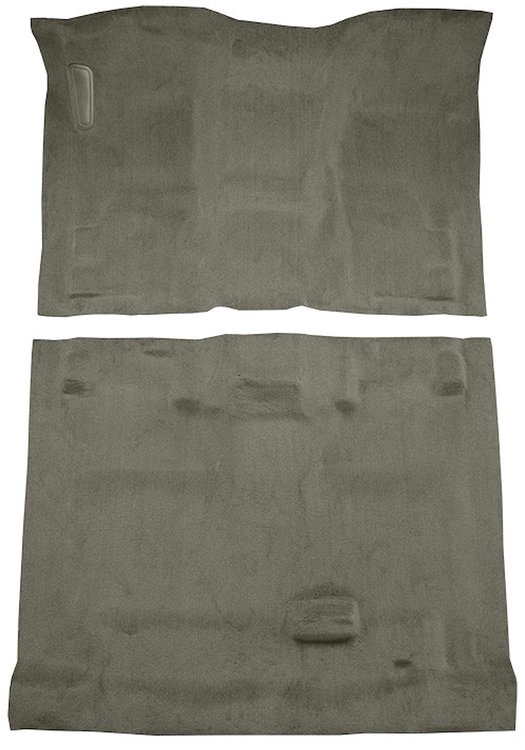 Molded Cut Pile Carpet Fits Select 2014-2018 Chevrolet, GMC Crew Cab Truck Models [OE Jute Backing, 2-Piece, Medium Sand Gray]