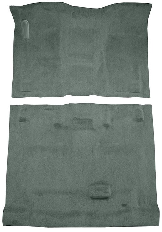 Molded Cut Pile Carpet Fits Select 2014-2018 Chevrolet, GMC Crew Cab Truck Models [Mass Backing, 2-Piece, Mist Gray]