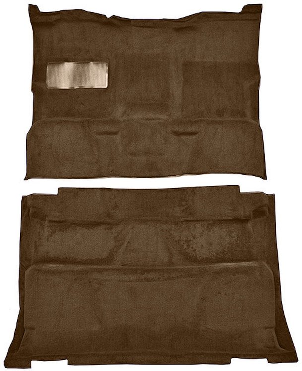 Molded Cut Pile Carpet for 1981-1991 Chevrolet/GMC C/R Series Trucks [Mass Backing, Crew Cab, 2-Piece, Cognac]