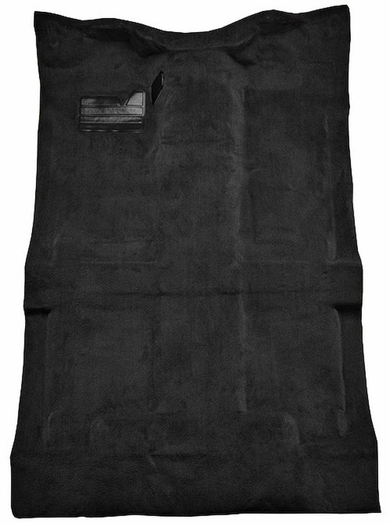 Molded Cut Pile Carpet for 1992-2000 Chevrolet/GMC C/K Series Trucks [Mass Backing, Crew Cab, 1-Piece, Black]