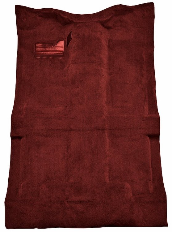 Molded Cut Pile Carpet for 1992-2000 Chevrolet/GMC C/K Series Trucks [Mass Backing, Crew Cab, 1-Piece, Oxblood]
