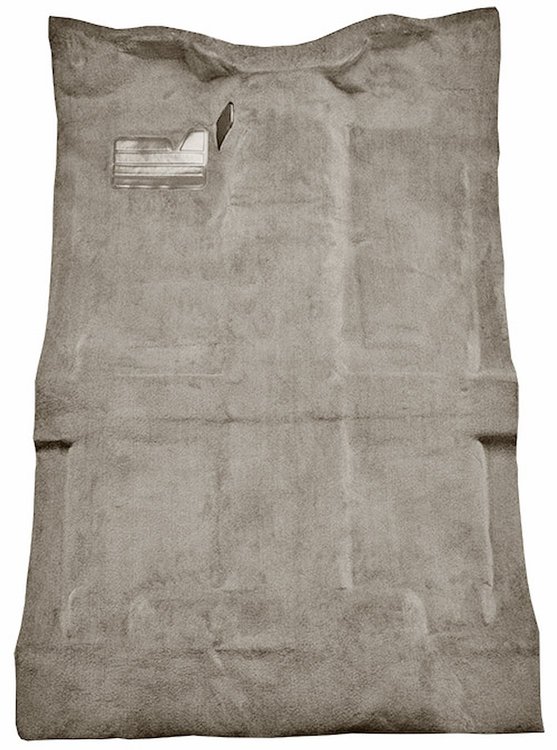 Molded Cut Pile Carpet for 1992-2000 Chevrolet/GMC C/K Series Trucks [Mass Backing, Crew Cab, 1-Piece, Medium Gray/Pewter]