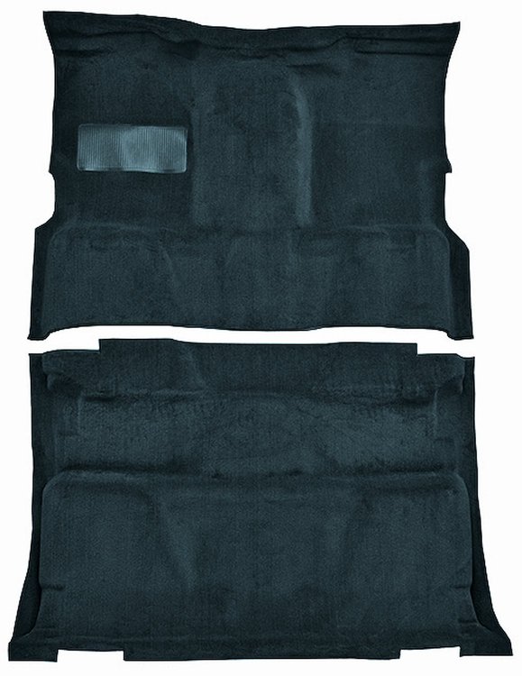 Molded Cut Pile Carpet for 1981-1991 Chevrolet/GMC C/K/R/V Series Trucks [OE-Style Jute Backing, Crew Cab, 2-Piece, Dark Blue]