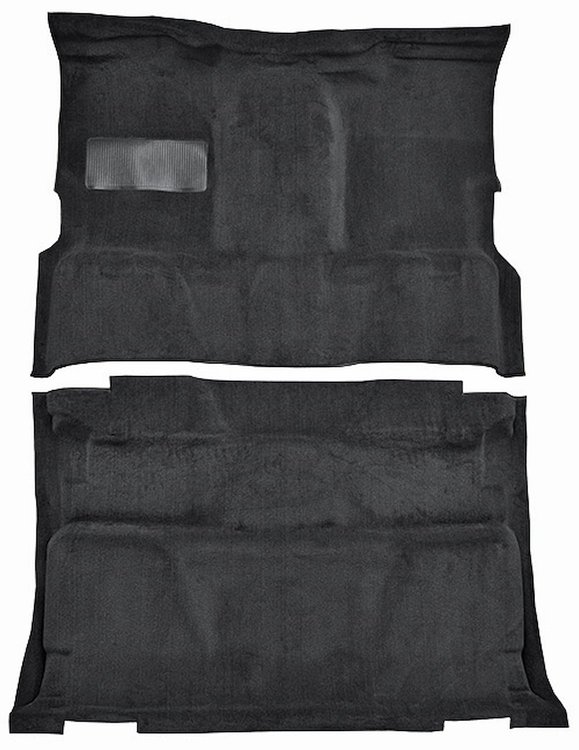 Molded Cut Pile Carpet for 1981-1991 Chevrolet/GMC C/K/R/V Series Trucks [Mass Backing, Crew Cab, 2-Piece, Graphite]