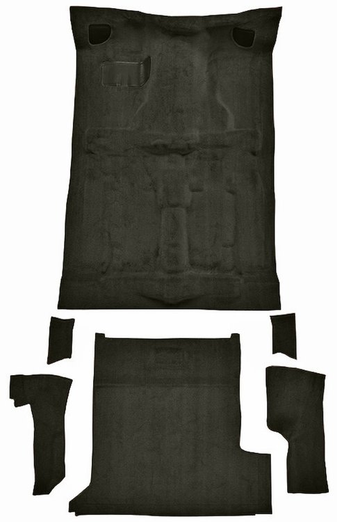 Molded Cut Pile Carpet Fits Select 1983-1994 Chevrolet/GMC SUVs [OE-Style Jute Backing, 2-Door, 6-Piece, Charcoal]