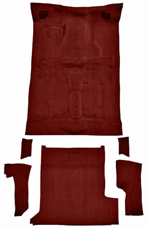 Molded Cut Pile Carpet Fits Select 1983-1994 Chevrolet/GMC SUVs [Mass Backing, 2-Door, 6-Piece, Oxblood]
