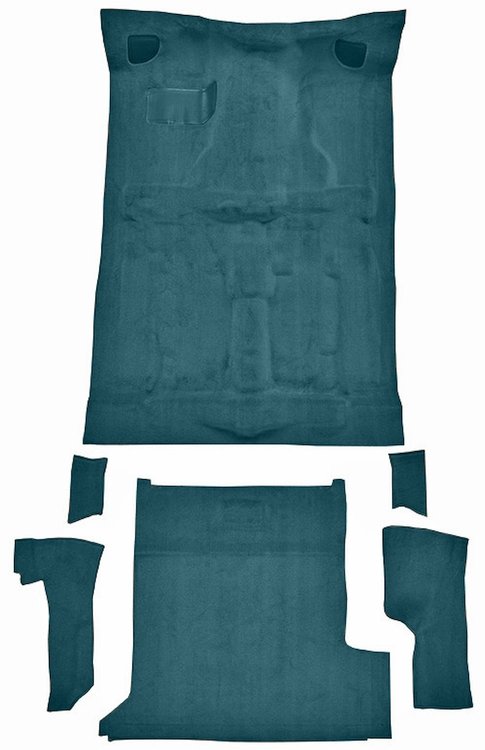 Molded Cut Pile Carpet Fits Select 1983-1994 Chevrolet/GMC SUVs [Mass Backing, 2-Door, 6-Piece, Blue]