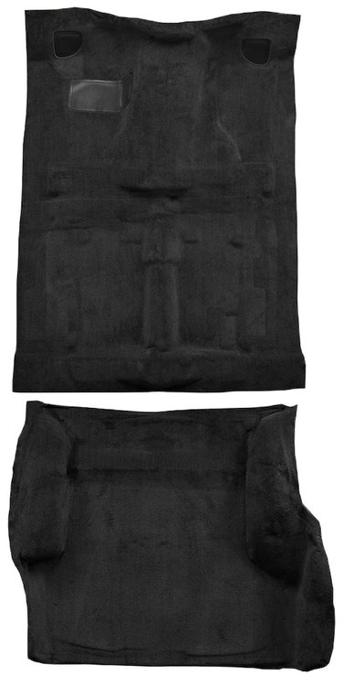 Molded Cut Pile Carpet Fits Select 1991-1994 Chevrolet/GMC/Oldsmobile SUVs [OE-Style Jute Backing, 4-Door, 2-Piece, Black]