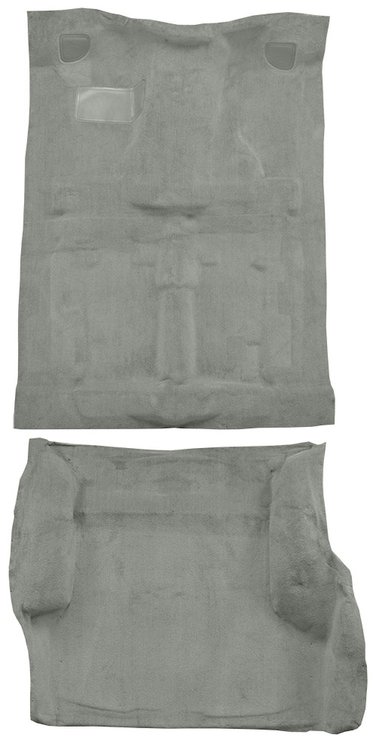 Molded Cut Pile Carpet Fits Select 1991-1994 Chevrolet/GMC/Oldsmobile SUVs [Mass Backing, 4-Door, 2-Piece, Silver]