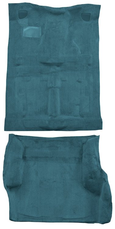 Molded Cut Pile Carpet Fits Select 1991-1994 Chevrolet/GMC/Oldsmobile SUVs [Mass Backing, 4-Door, 2-Piece, Blue]