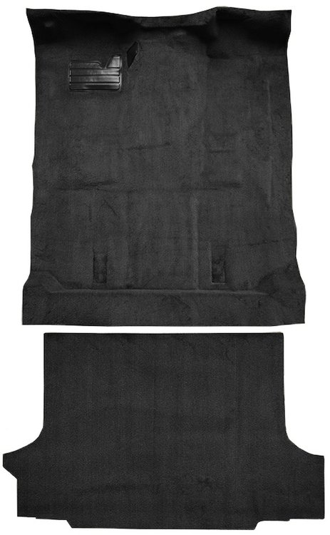 Molded Cut Pile Carpet Fits Select 1992-1999 Chevrolet/GMC SUVs [OE-Style Jute Backing, 2-Door, 2-Piece, Black]
