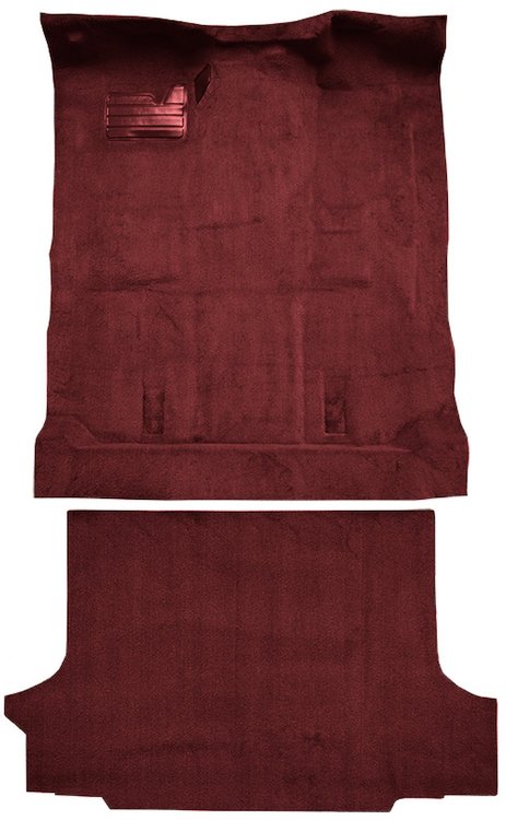 Molded Cut Pile Carpet Fits Select 1992-1999 Chevrolet/GMC SUVs [OE-Style Jute Backing, 2-Door, 2-Piece, Maroon]