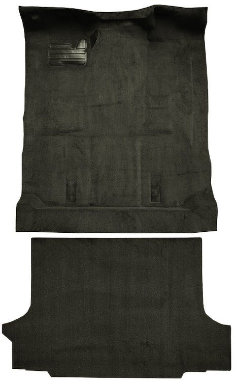 Molded Cut Pile Carpet Fits Select 1992-1999 Chevrolet/GMC SUVs [OE-Style Jute Backing, 2-Door, 2-Piece, Charcoal]