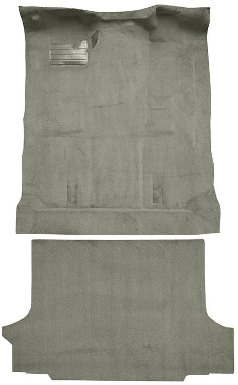 Molded Cut Pile Carpet Fits Select 1992-1999 Chevrolet/GMC SUVs [OE-Style Jute Backing, 2-Door, 2-Piece, Gray]