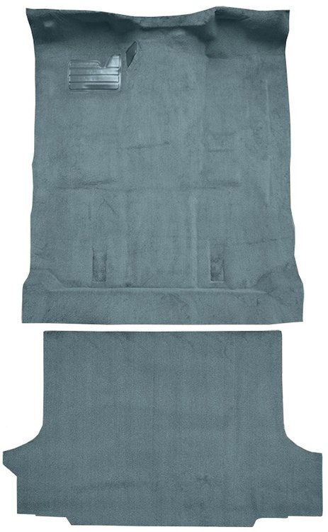 Molded Cut Pile Carpet Fits Select 1992-1999 Chevrolet/GMC SUVs [OE-Style Jute Backing, 2-Door, 2-Piece, Crystal Blue]
