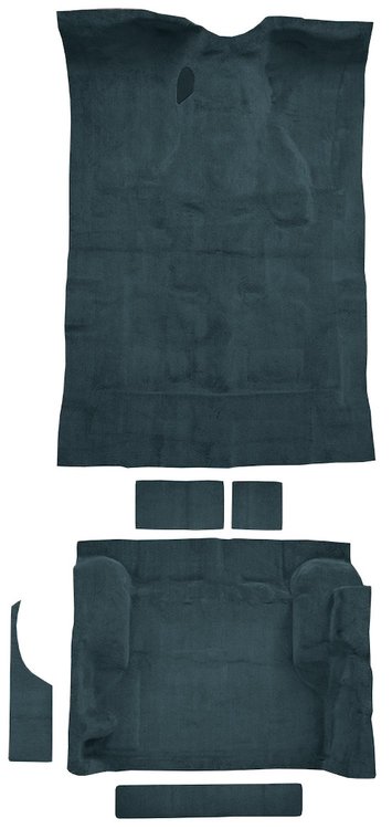 Molded Cut Pile Carpet Fits Select 1995-2005 Chevrolet/GMC/Oldsmobile SUVs [Mass Backing, 4-Door, 6-Piece, Dark Blue]