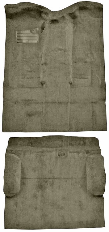 Molded Cut Pile Carpet Fits Select 1995-2000 Cadillac/Chevy/GMC SUVs [OE Jute Backing, 4-Door, 2-Piece, Antelope/Light Neutral]