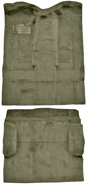 Molded Cut Pile Carpet Fits Select 1995-2000 Cadillac/Chevrolet/GMC SUVs [Mass Backing, 4-Door, 2-Piece, Sandalwood]