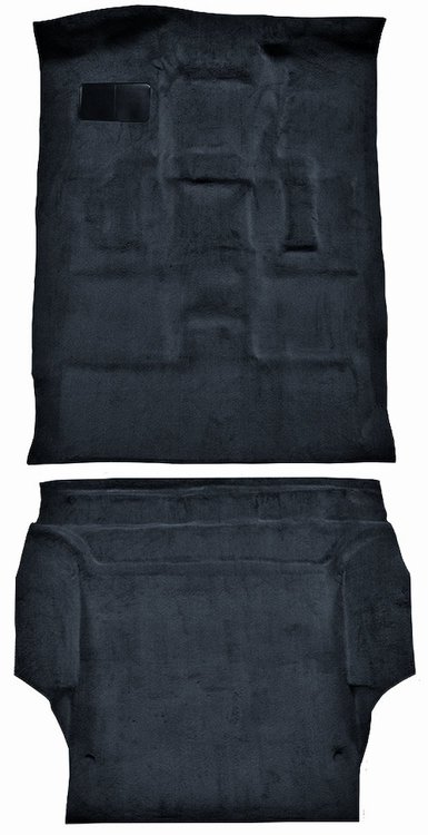 Molded Cut Pile Carpet Fits Select 2000-2006 Cadillac/Chevy/GMC SUVs [Mass Backing, 2-Piece, Navy Blue]