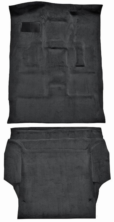 Molded Cut Pile Carpet Fits Select 2000-2006 Cadillac/Chevy/GMC SUVs [Mass Backing, 2-Piece, Graphite]