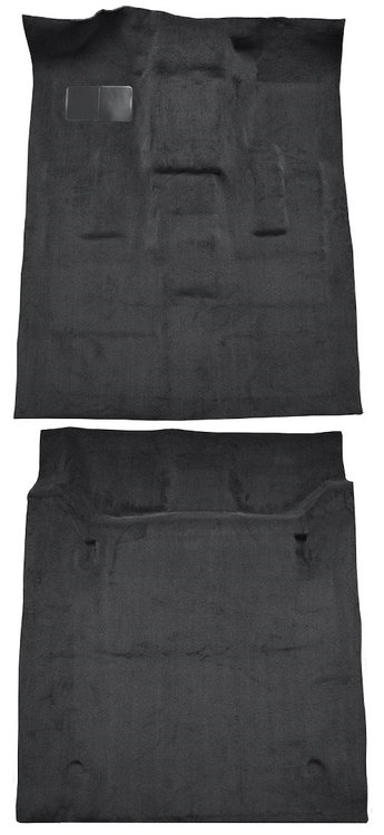 Molded Cut Pile Carpet Fits Select 2000-2006 Cadillac/Chevy/GMC Full-Size SUVs [Mass Backing, 2-Piece, Graphite]