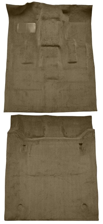 Molded Cut Pile Carpet Fits Select 2000-2006 Cadillac/Chevy/GMC Full-Size SUVs [Mass Backing, 2-Piece, Medium Beige]