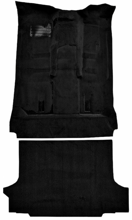 Molded Cut Pile Carpet Fits Select 1992-1999 Chevrolet/GMC SUVs [OE-Style Jute Backing, 2-Door, 2-Piece, Black]
