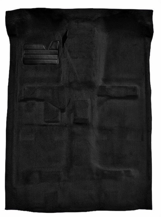 Molded Cut Pile Carpet Fits Select 2004-2012 Chevrolet/GMC/Isuzu Trucks [OE-Style Jute Backing, Extended Cab, 1-Piece, Black]