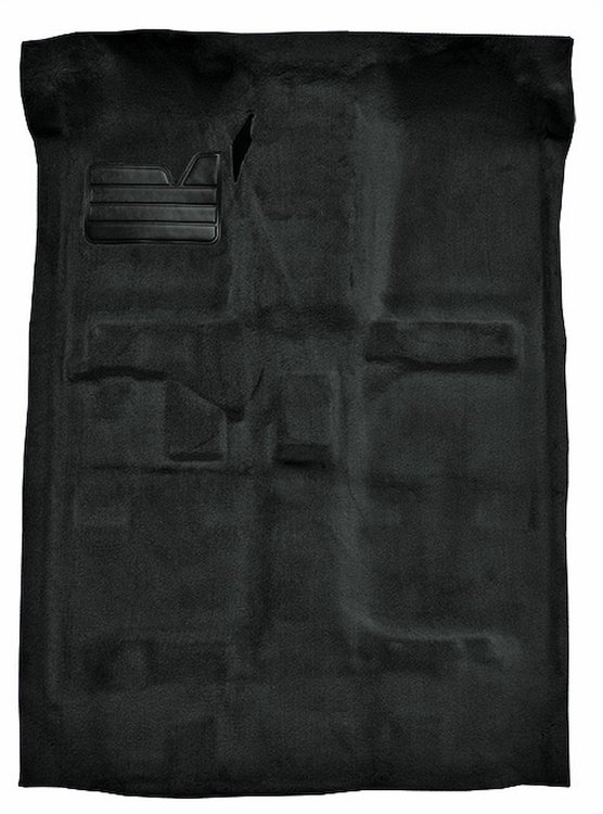 Molded Cut Pile Carpet Fits Select 2004-2012 Chevrolet/GMC/Isuzu Trucks [OE-Style Jute Backing, Extended Cab, 1-Piece, Ebony]