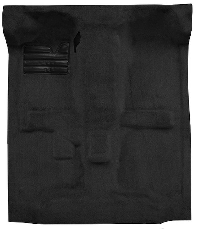 Molded Cut Pile Carpet Fits Select 2004-2012 Chevrolet/GMC/Isuzu Trucks [OE-Style Jute Backing, Regular Cab, 1-Piece, Black]