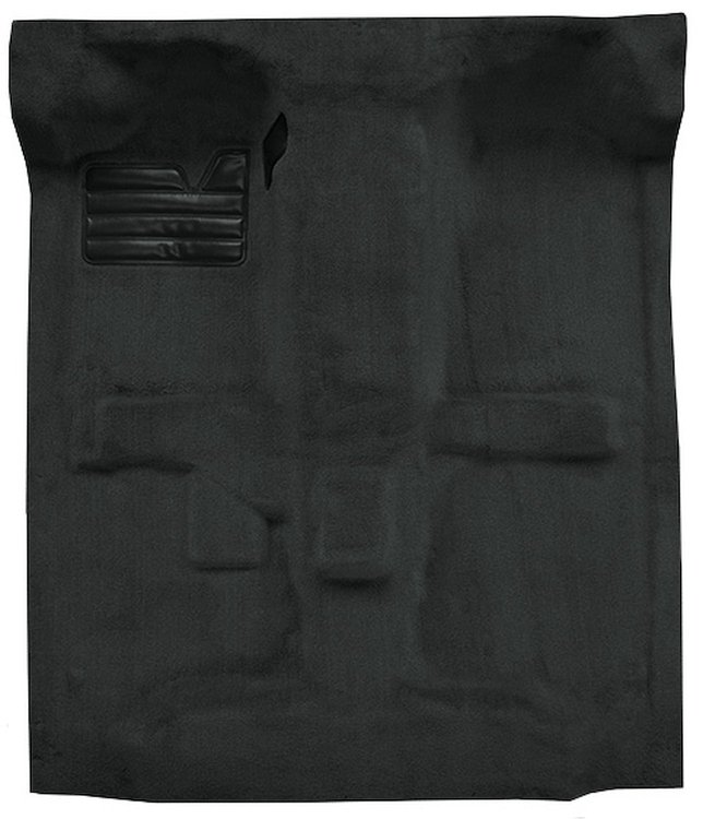 Molded Cut Pile Carpet Fits Select 2004-2012 Chevrolet/GMC/Isuzu Trucks [OE-Style Jute Backing, Regular Cab, 1-Piece, Ebony]