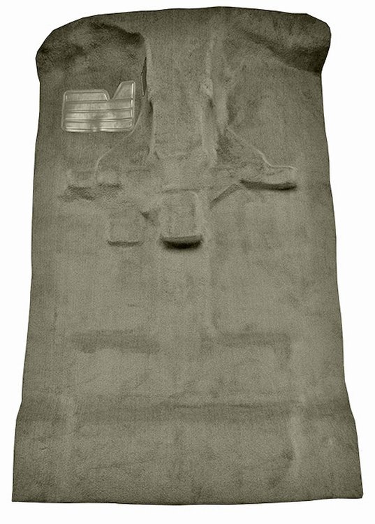 Molded Cut Pile Carpet Fits Select 2004-2012 Chevrolet/GMC/Isuzu Trucks [OE-Style Jute Backing, Crew Cab, 1-Piece, Almond]