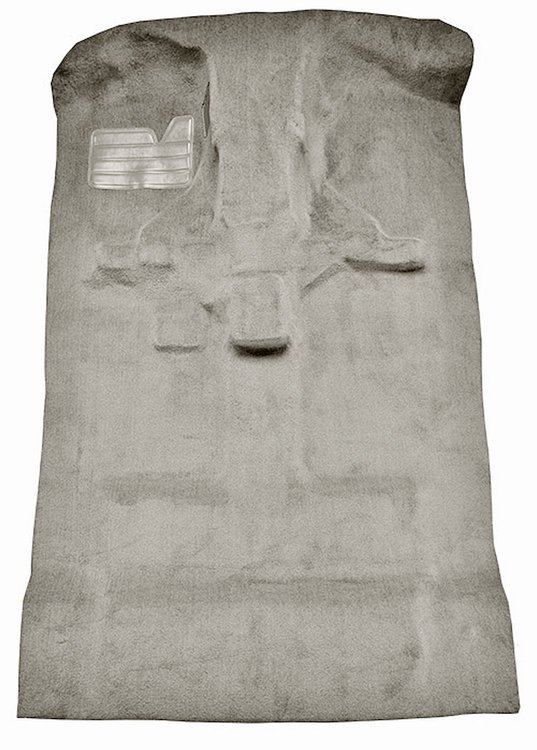 Molded Cut Pile Carpet Fits Select 2004-2012 Chevy/GMC/Isuzu Trucks [Mass Backing, Crew Cab, 1-Piece, Medium Gray/Pewter]