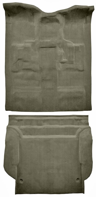 Molded Cut Pile Carpet Fits Select 2007-2014 Cadillac/Chevrolet/GMC SUVs [Mass Backing, 2-Piece, Almond]