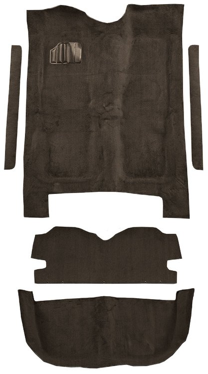 5-Piece Molded Cut Pile Carpet Kit for 1978 Chevrolet El Camino, GMC Caballero [OE-Style Jute Backing, Dark Briar Brown]