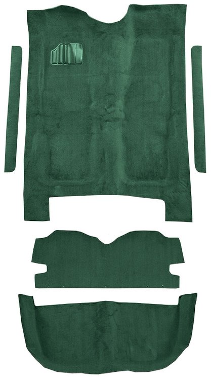 5-Piece Molded Cut Pile Carpet Kit for 1978 Chevrolet El Camino, GMC Caballero [OE-Style Jute Backing, Silver Green/Jade]
